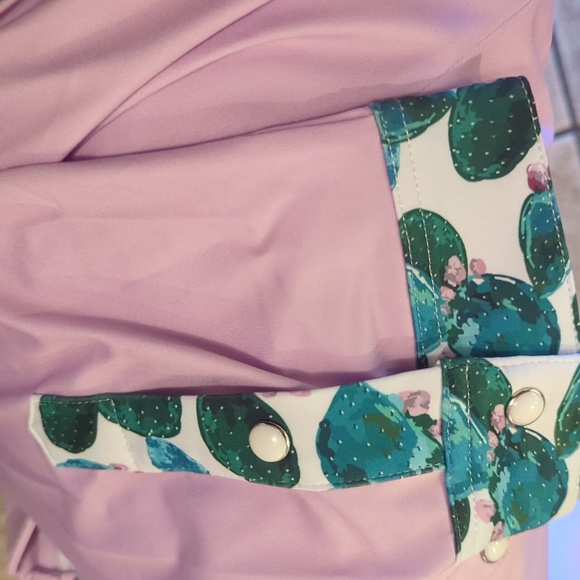 RANCH DRESS'N Fallon Taylor "Morgan" cactus Performance Rodeo Cowgirl shirt sz3X - Picture 14 of 16